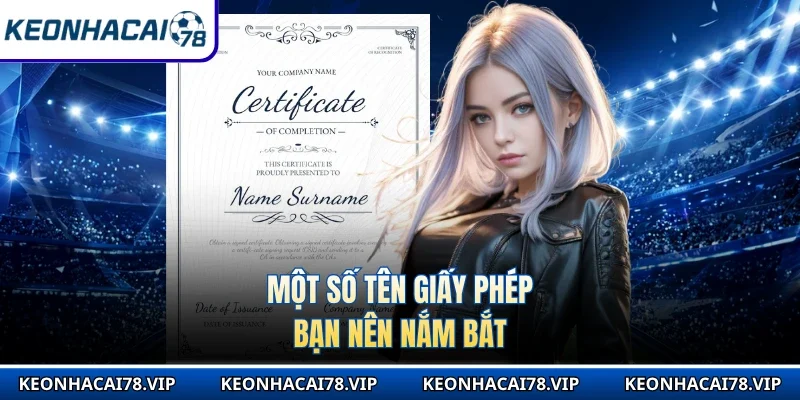Một số tên giấy phép bạn nên nắm bắt